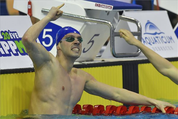 Szilágyi Csaba aranyérmet nyert 100 mellen