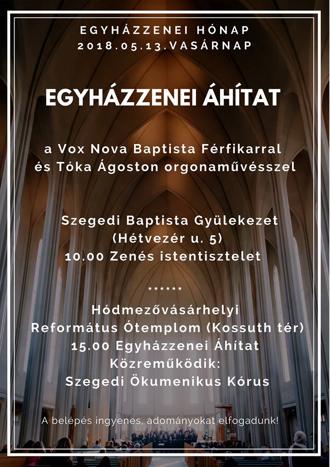 Egyházzenei áhitat a református ótemplomban