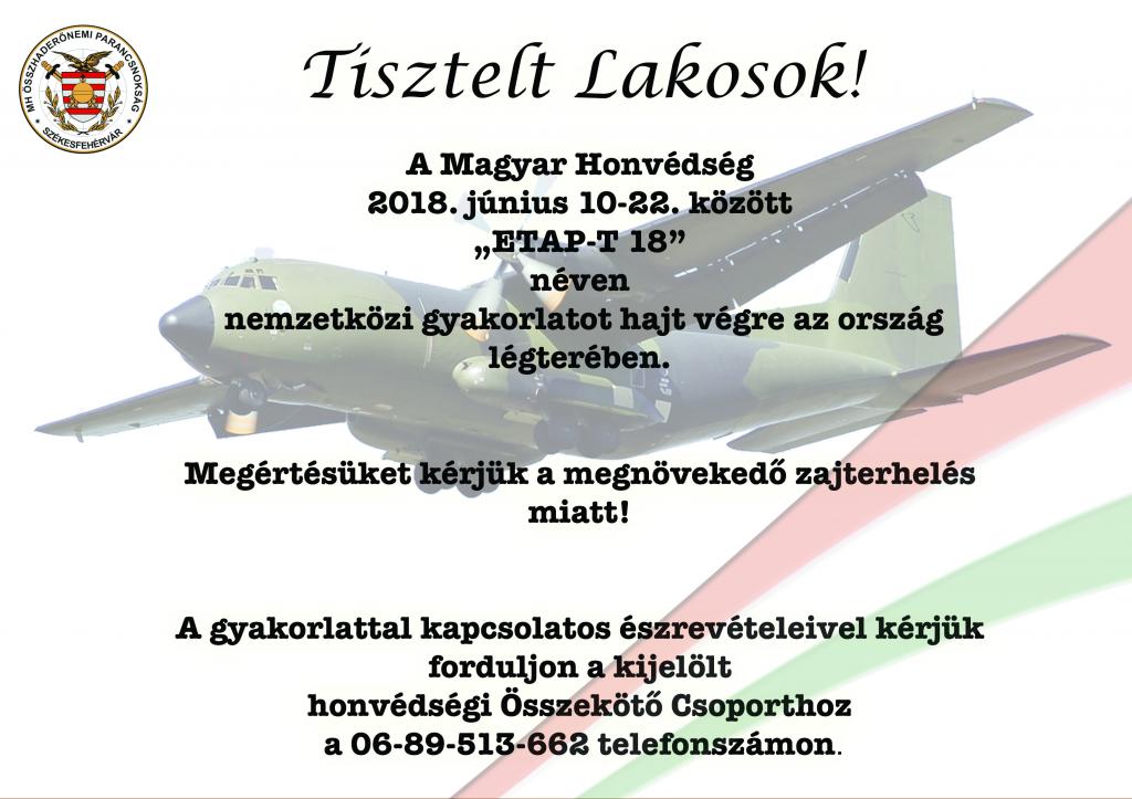 Légi gyakorlat lesz az országban