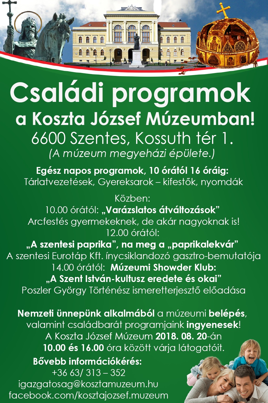 Családi programokkal készülnek augusztus 20-án