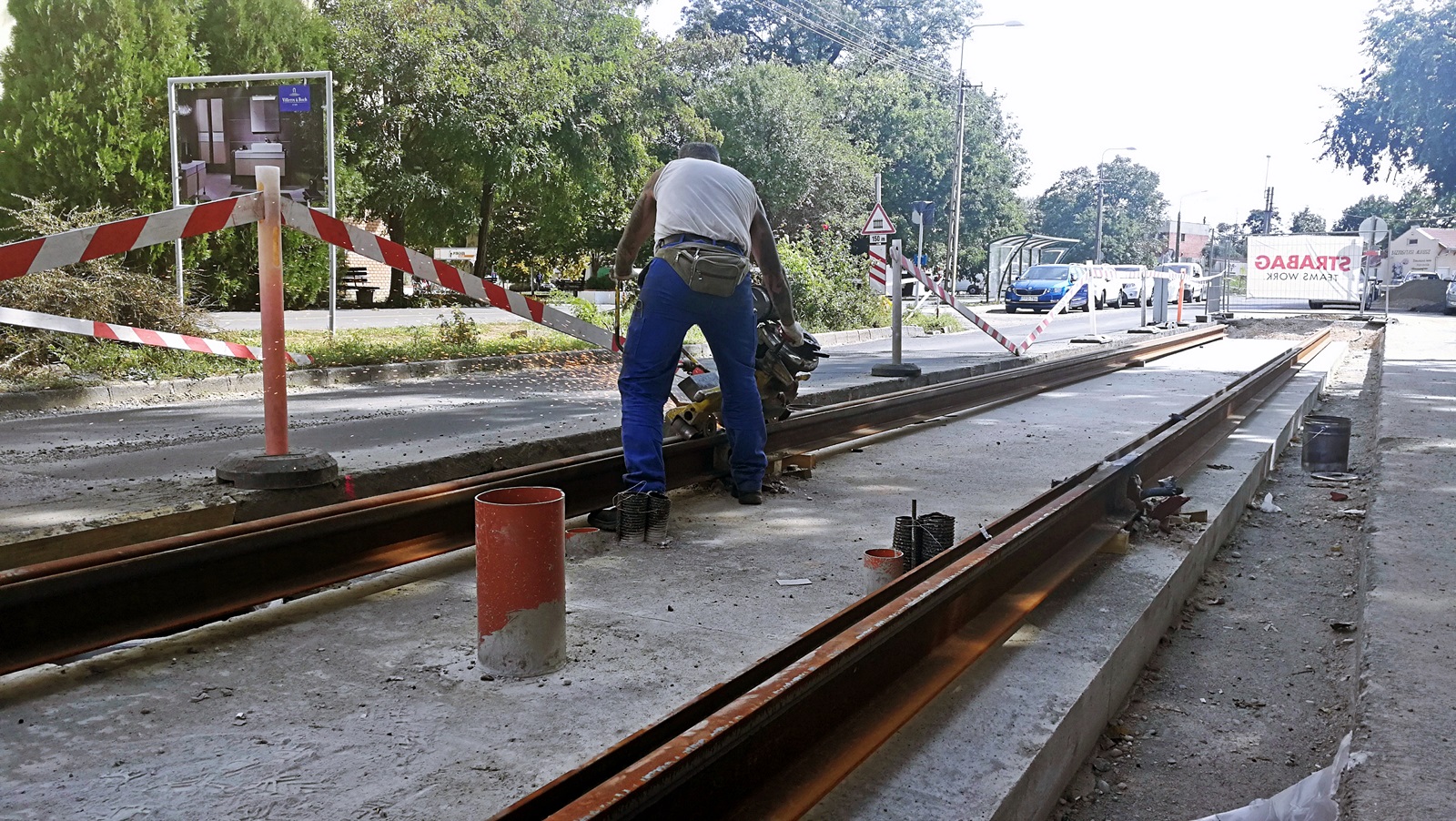 A Bajcsyn már láthatjuk a tram train síneit 1