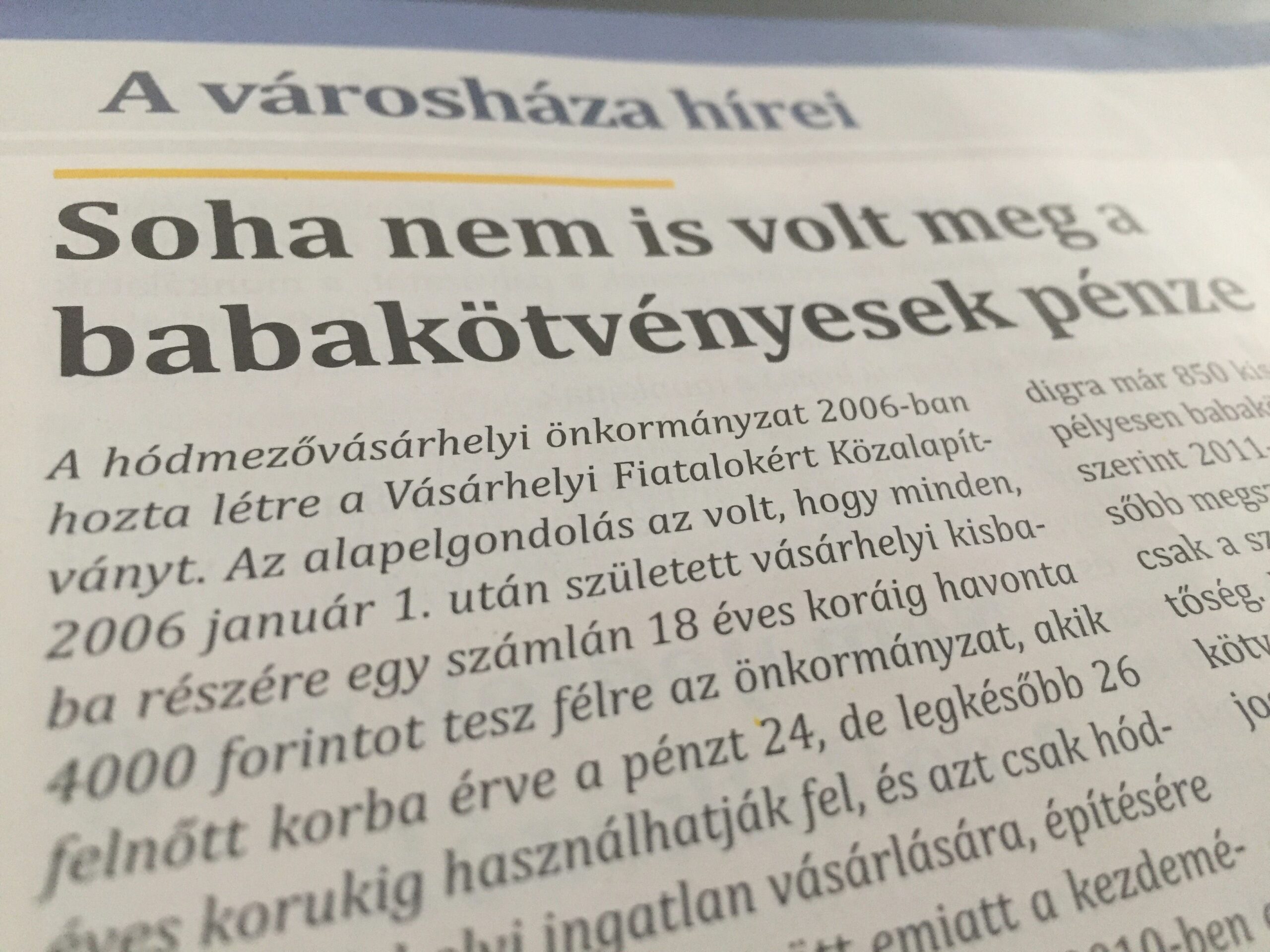 Tévére nincs, de saját újságra van pénze a vásárhelyi önkormányzatnak 1