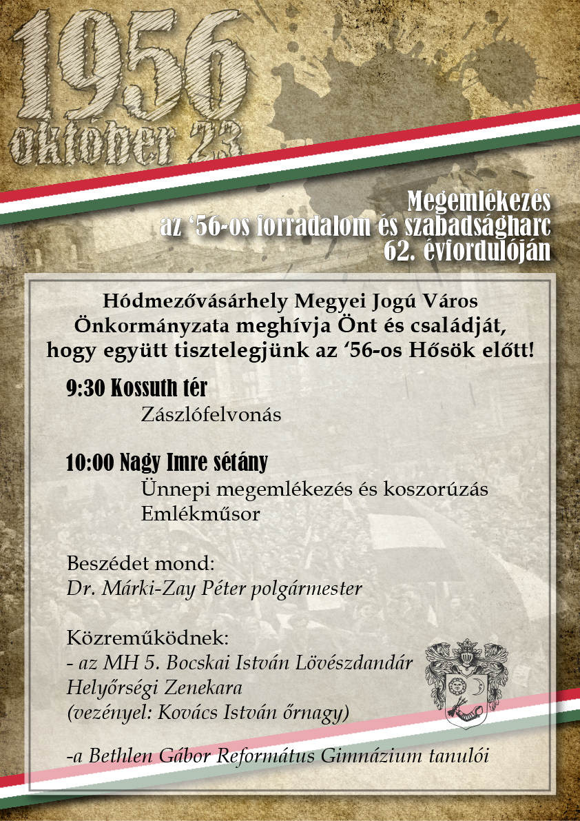 A Nagy Imre sétányon emlékeznek 1956 hőseire - este koncerttel a BFMK-ban