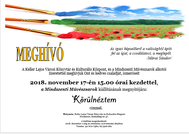 Kiállítás Mindszenten
