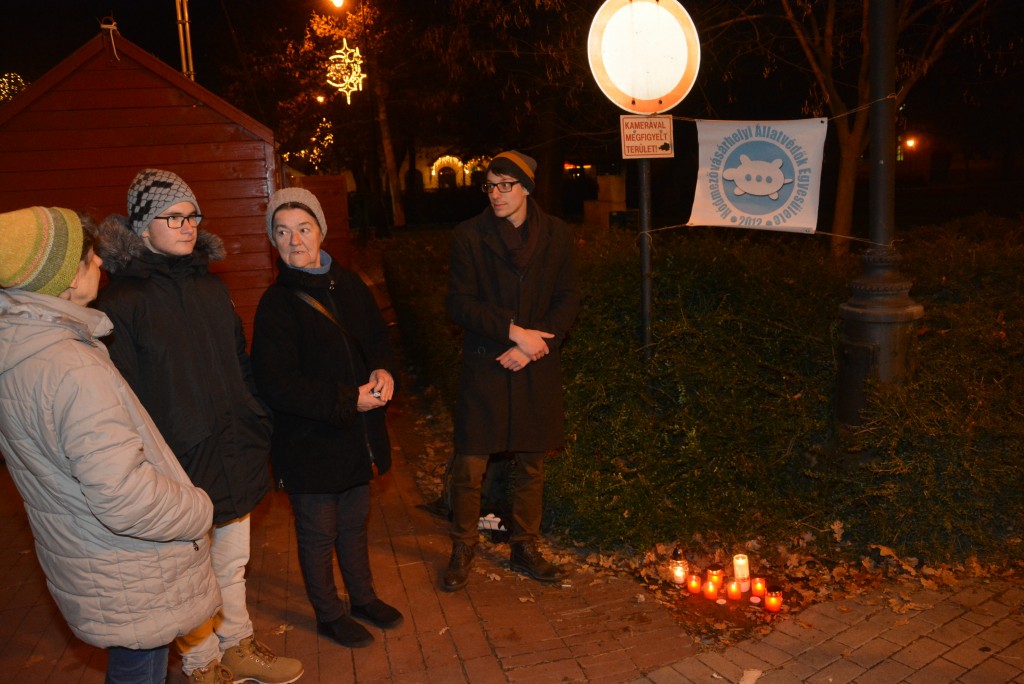 Gyertyát gyújtottak a hontalan állatokért a vásárhelyi állatvédők 1