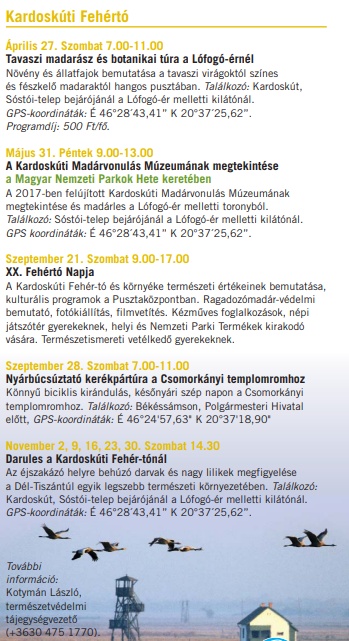 Programajánló; mutatjuk a kardoskúti puszta idei kínálatát