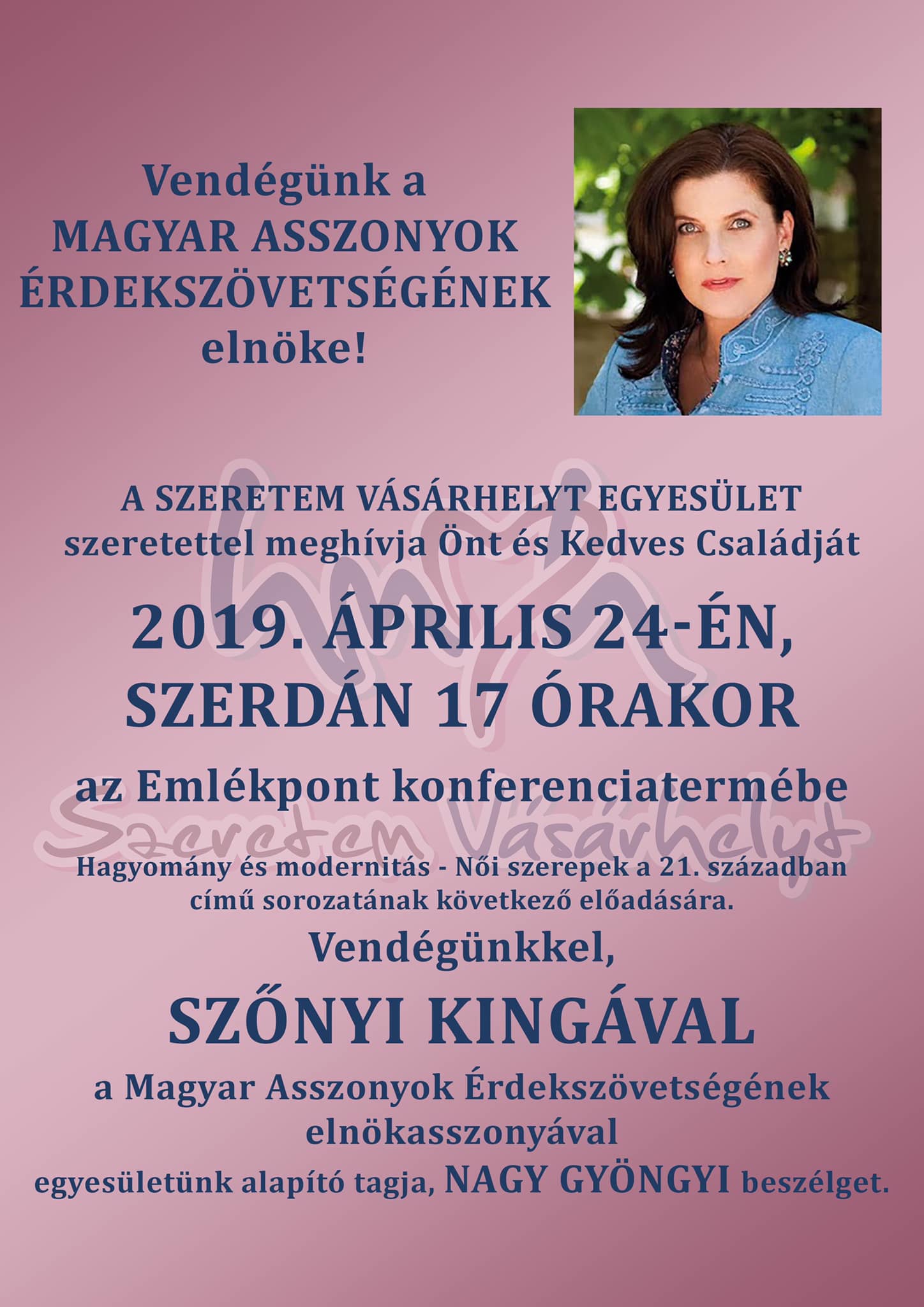 Szőnyi Kinga lesz a Szeretem Vásárhelyt vendége