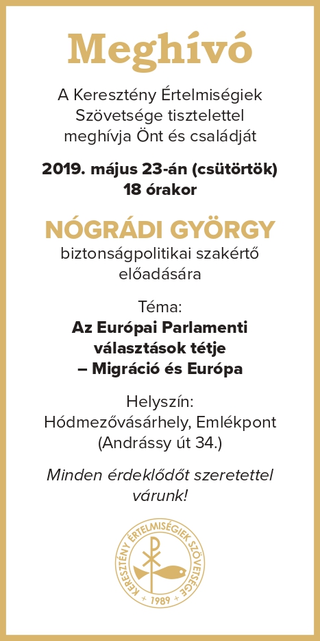 Nógrádi György Hódmezővásárhelyre érkezik!