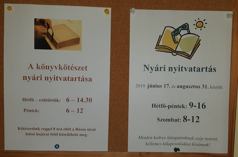 Mutatjuk a vásárhelyi könyvtár nyári nyitvatartását