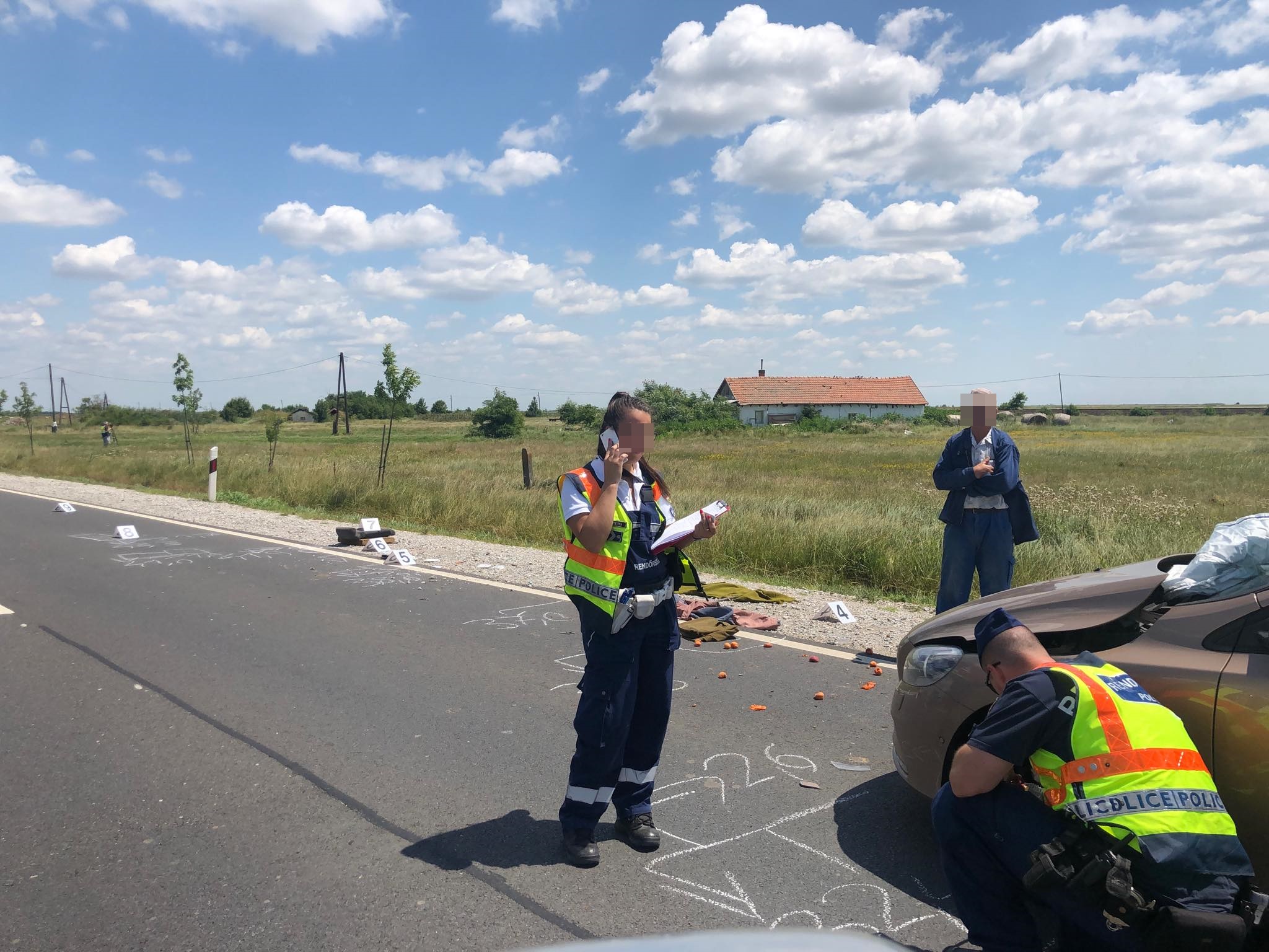 Lovaskocsi és autó ütközött Székkutas közelében 1