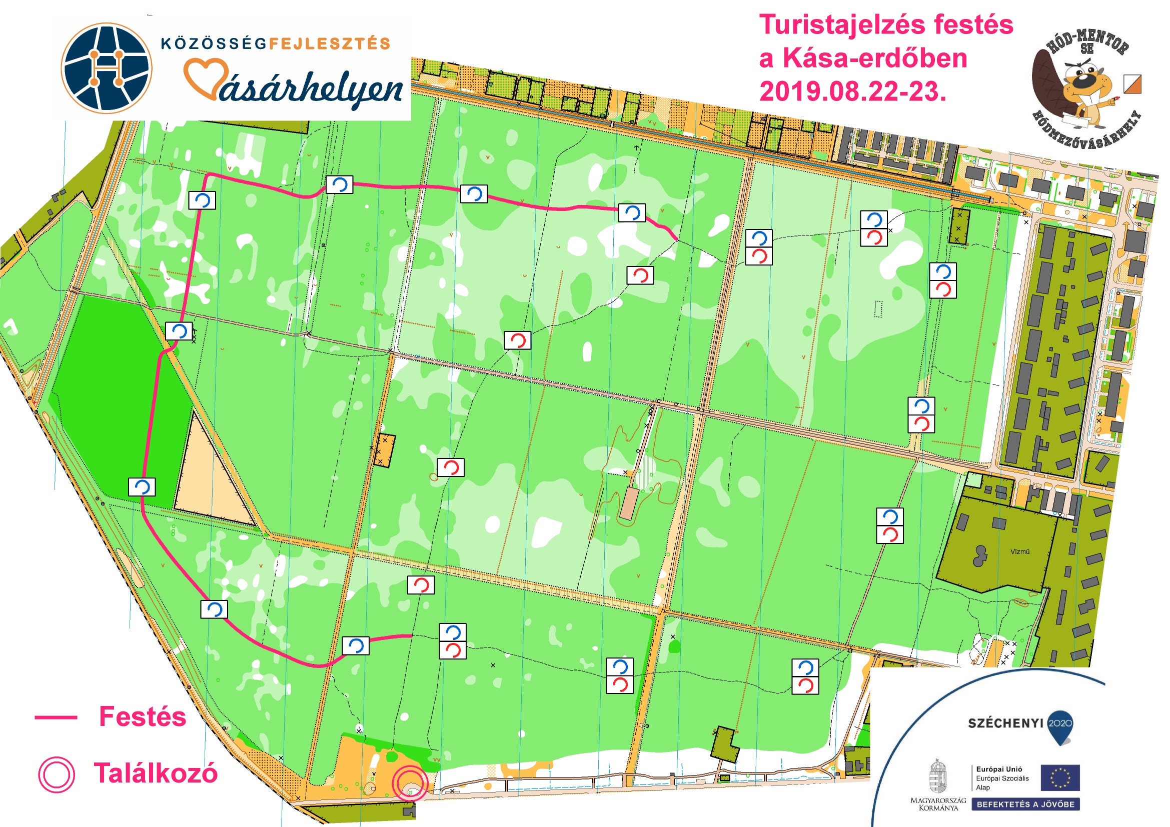 Turistajelzés festésre hívják a vásárhelyieket a Kása-erdőben 1