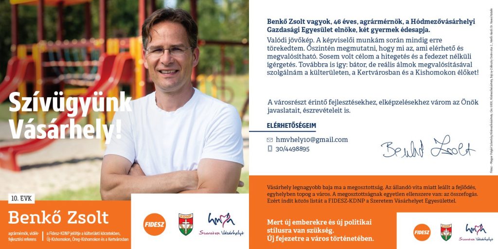 Plakáton a Fidesz és a Szeretem Vásárhelyt képviselőjelöltjei 9