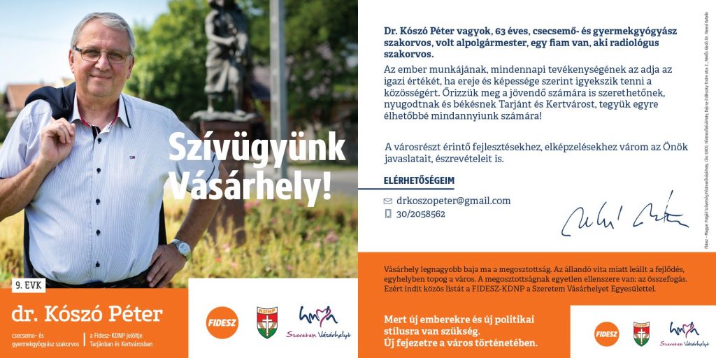 Plakáton a Fidesz és a Szeretem Vásárhelyt képviselőjelöltjei 4