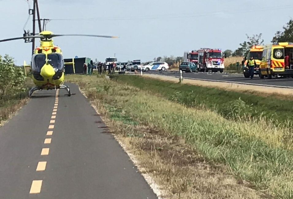 Baleset miatt teljes útlezárás van a 47-es főúton, Székkutas és Orosháza között