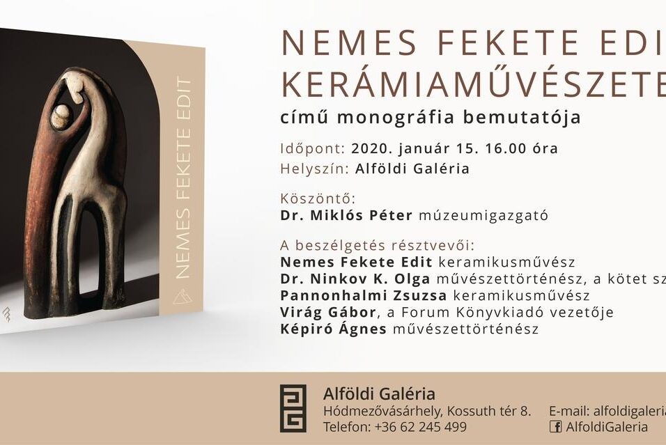 Programajánló: Nemes Fekete Edit kerámiaművészetének bemutatása az Alföldiben