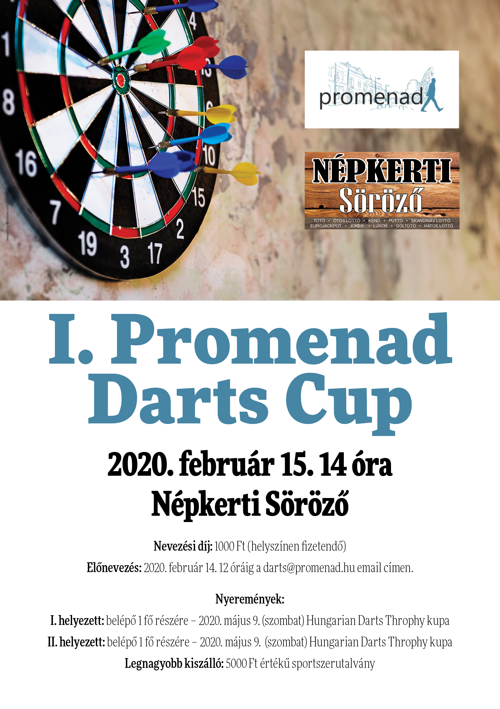 Száááz nyolcvaaan! Jelentkezz Te is az I. Promenad Darts Cup-ra! 1