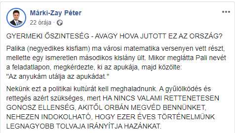 Márki-Zay Péter kíméletlenül politizál a családjával