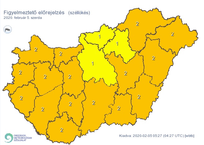 Riasztás: ismét viharos szél söpör végig az országon