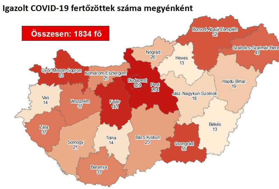 55 igazoltan fertőzött van Csongrád megyében