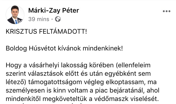 Márki-Zay fideszezéssel kíván kellemes húsvéti ünnepeket 1