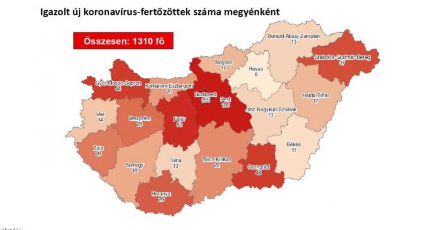 Negyvennégy koronavírusos van Csongrád megyében