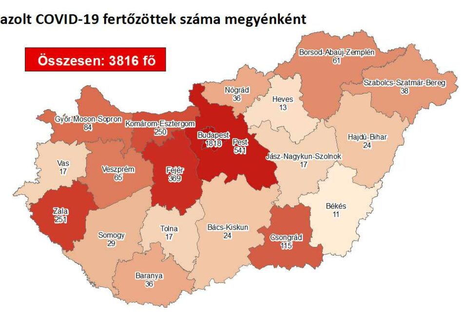 Egy új beteget regisztráltak Csongrád megyében