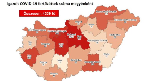 Egy új beteget jelentettek hétfőre virradóra