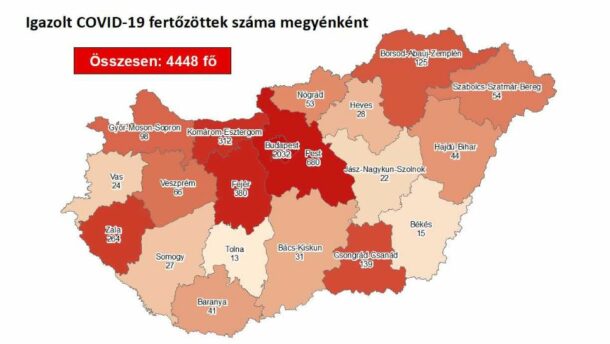 Egy új koronavírusos beteget találtak a megyében