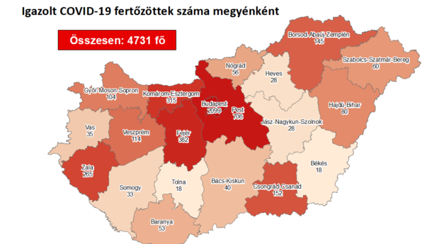 1 új fertőzöttet regisztráltak megyénkben 1