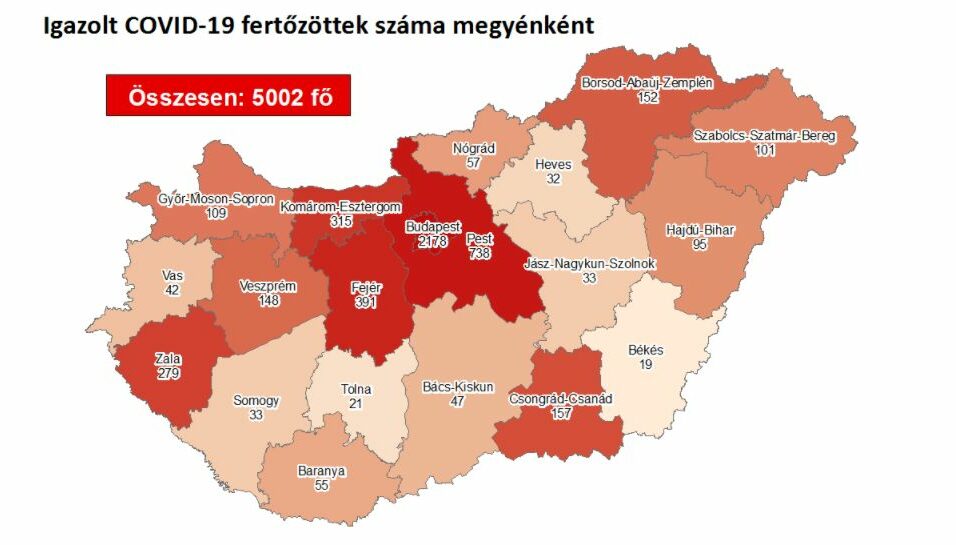 Nem emelkedett a megyei fertőzöttek száma