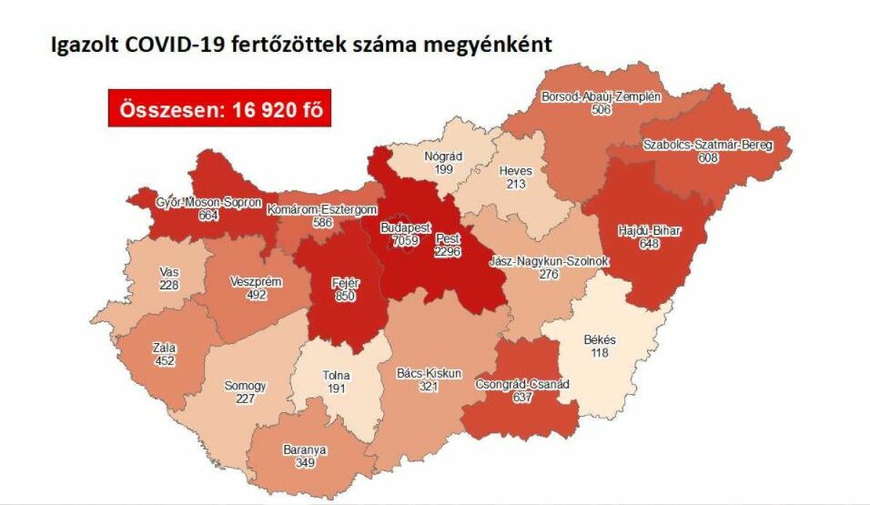 Ötven új beteg a megyében