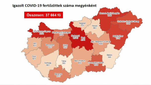 55 új beteg a megyében