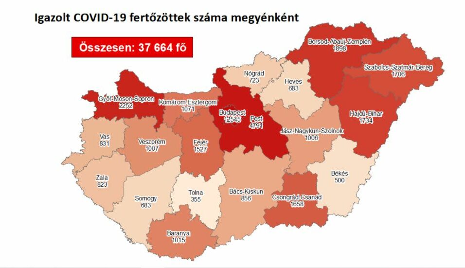 55 új beteg a megyében