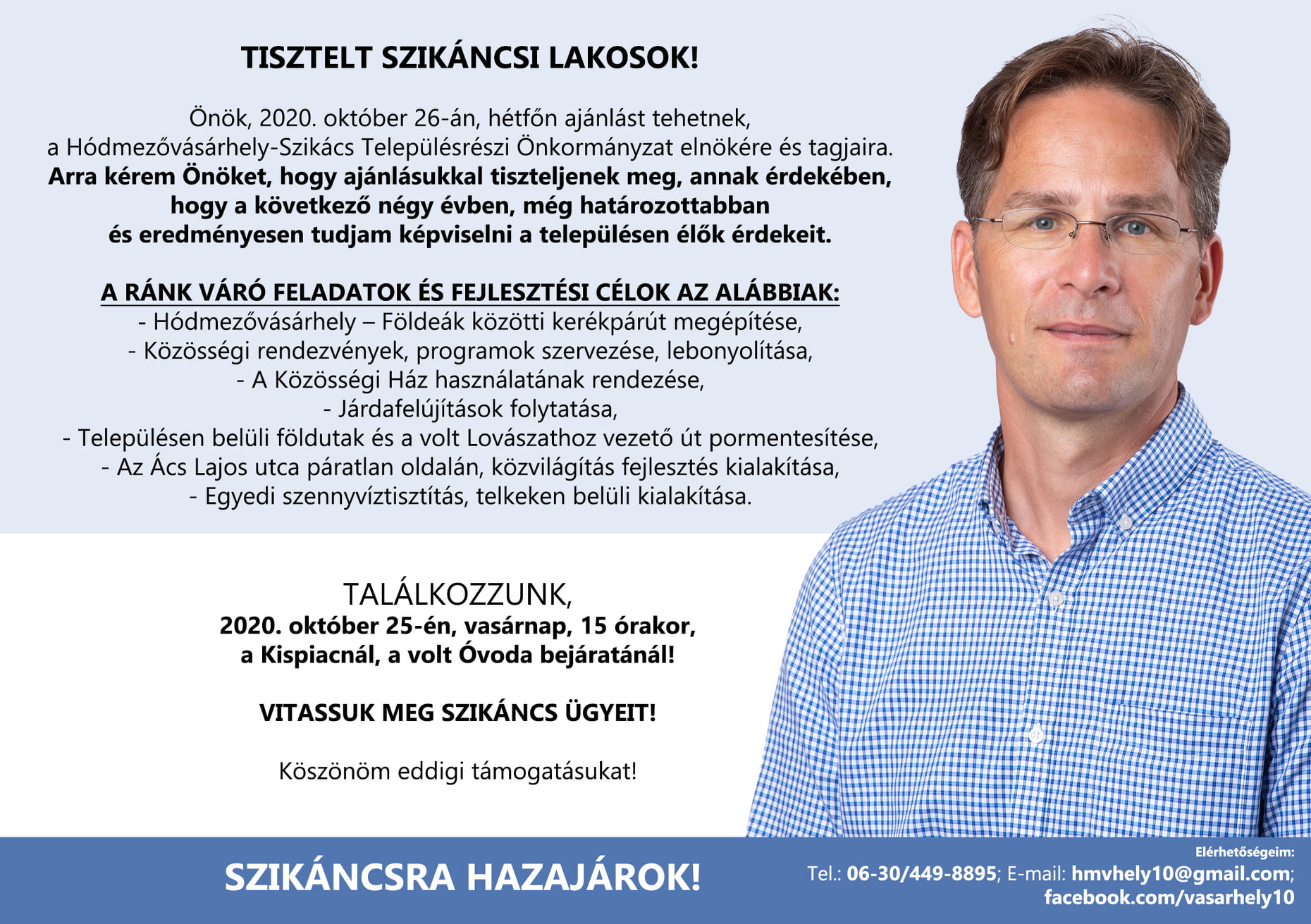 Benkő Zsolt találkozót tart vasárnap Szikáncs