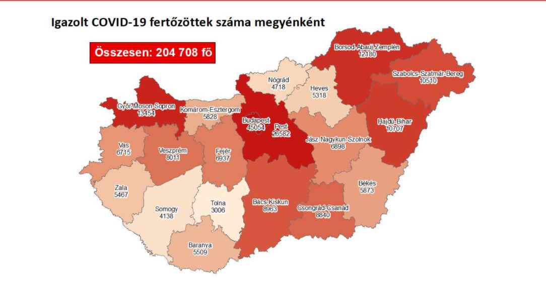 339 új koronavírusos a megyében