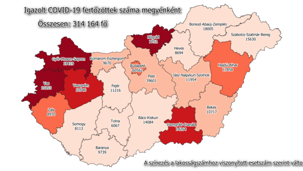 107 új beteg a megyénkben