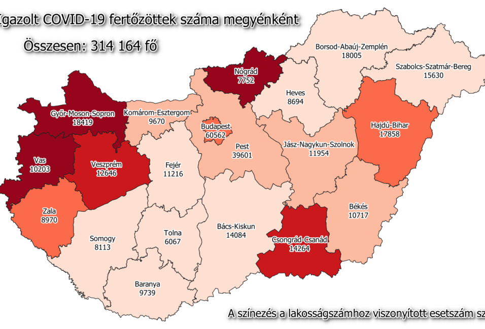 107 új beteg a megyénkben