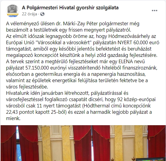 18 milliárdos hitelt tervez felvenni Hódmezővásárhely 1