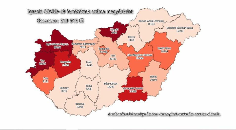 85 új megyei beteg