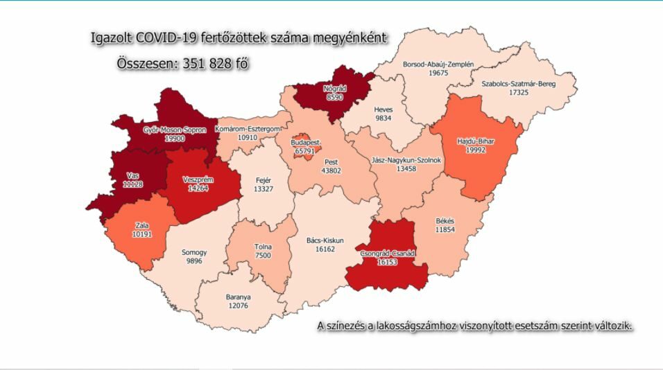 64 új beteg a megyében