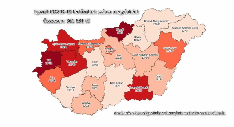 Harminc új beteg a megyében