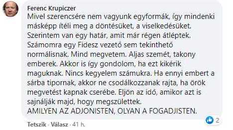 Krupiczer Ferenc tovább tolja a fröcsögő gyűlöletkeltést 6