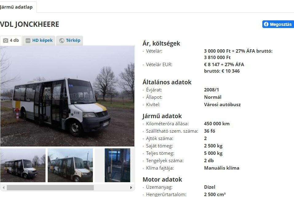 Eladósorba kerültek a Jovány buszai?