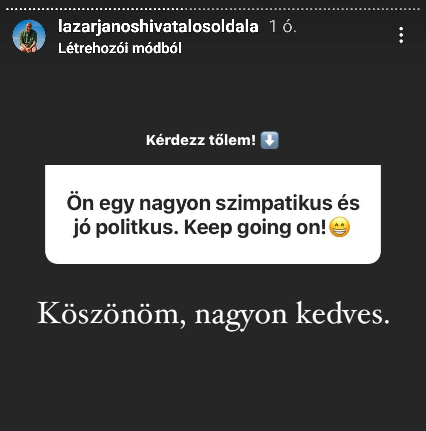 Instagram storyban válaszolt kérdésekre Lázár János 9