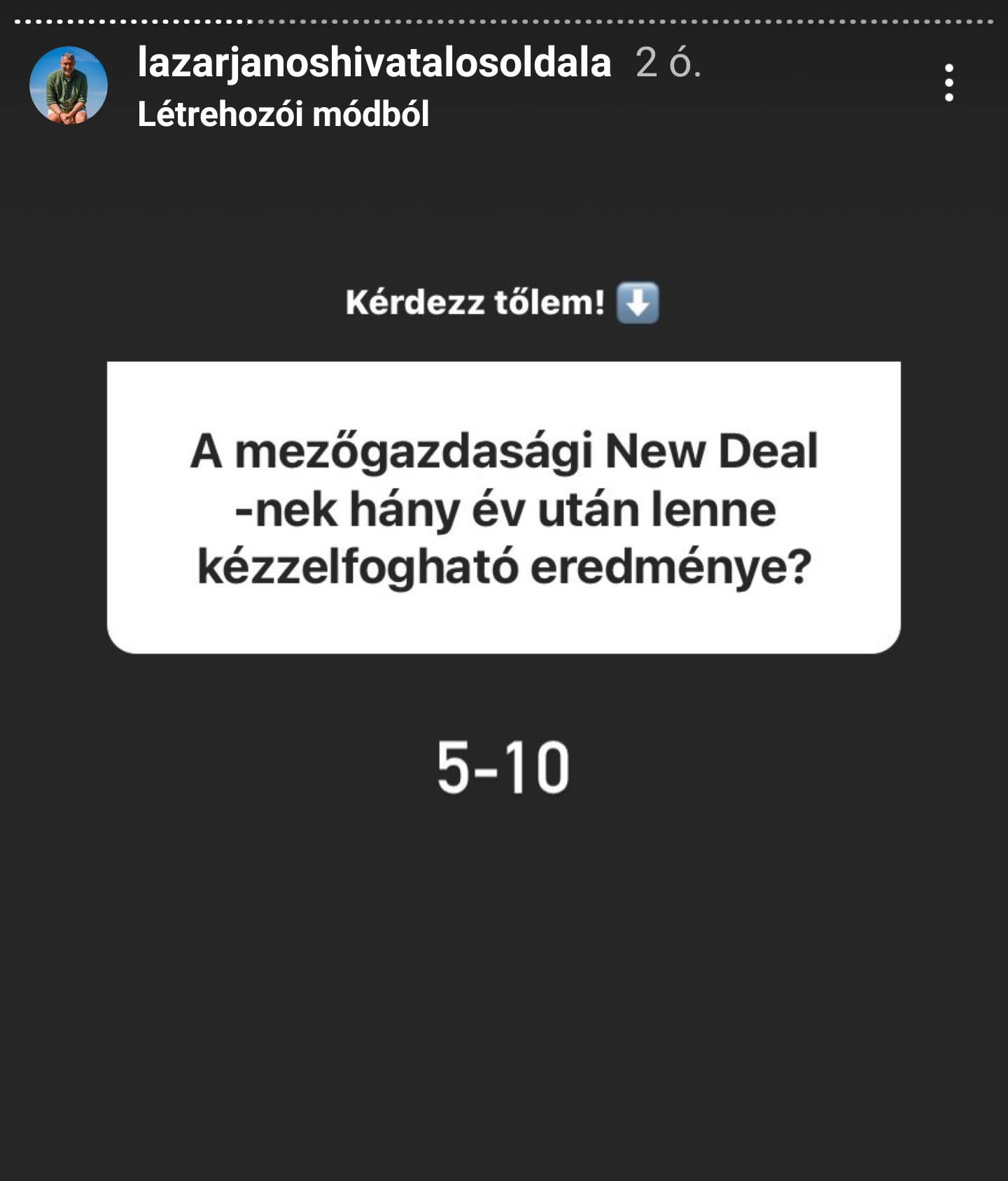 Instagram storyban válaszolt kérdésekre Lázár János 16