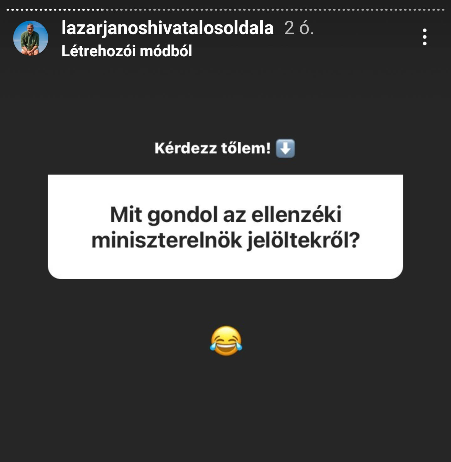 Instagram storyban válaszolt kérdésekre Lázár János 1