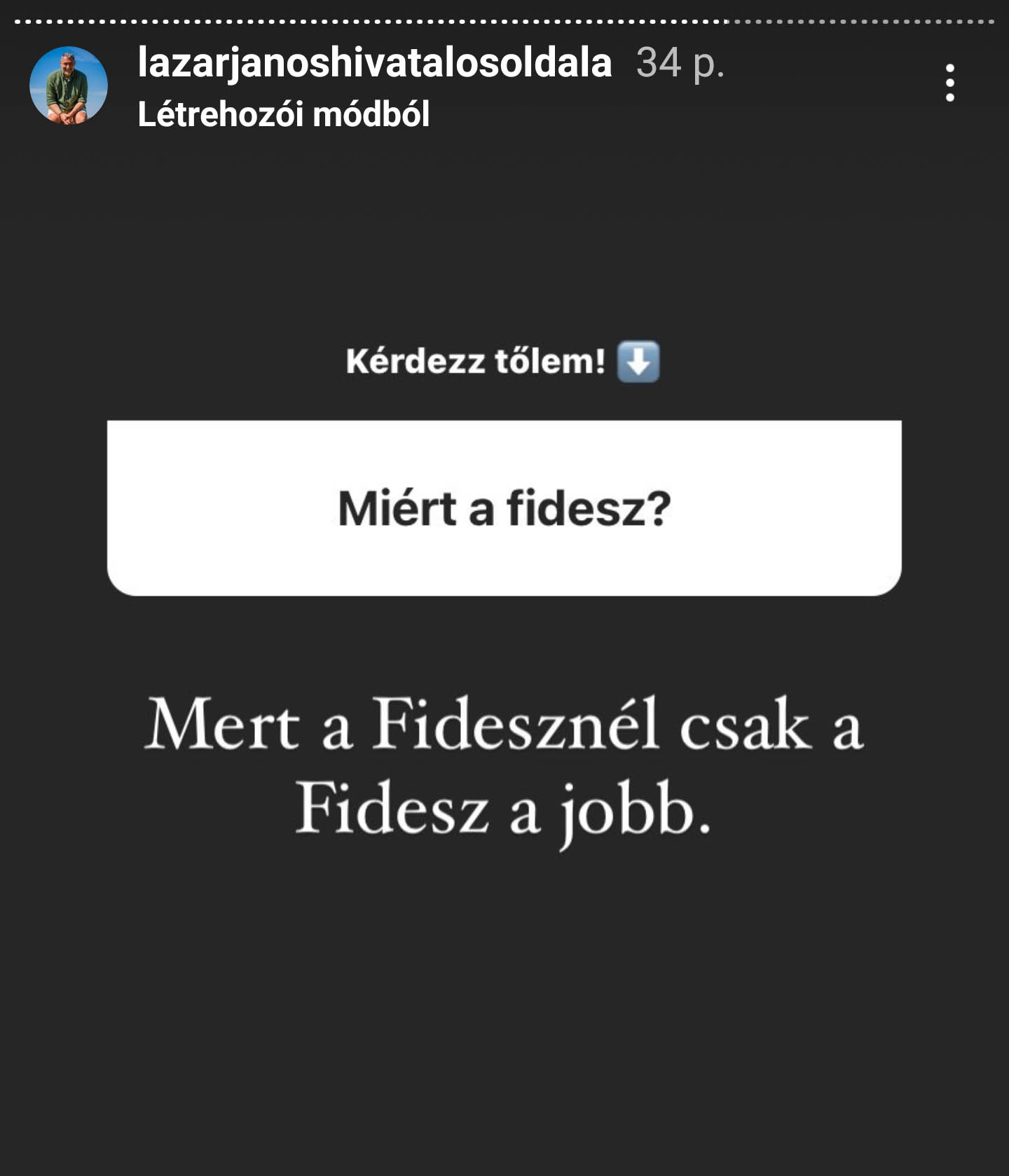 Instagram storyban válaszolt kérdésekre Lázár János 23