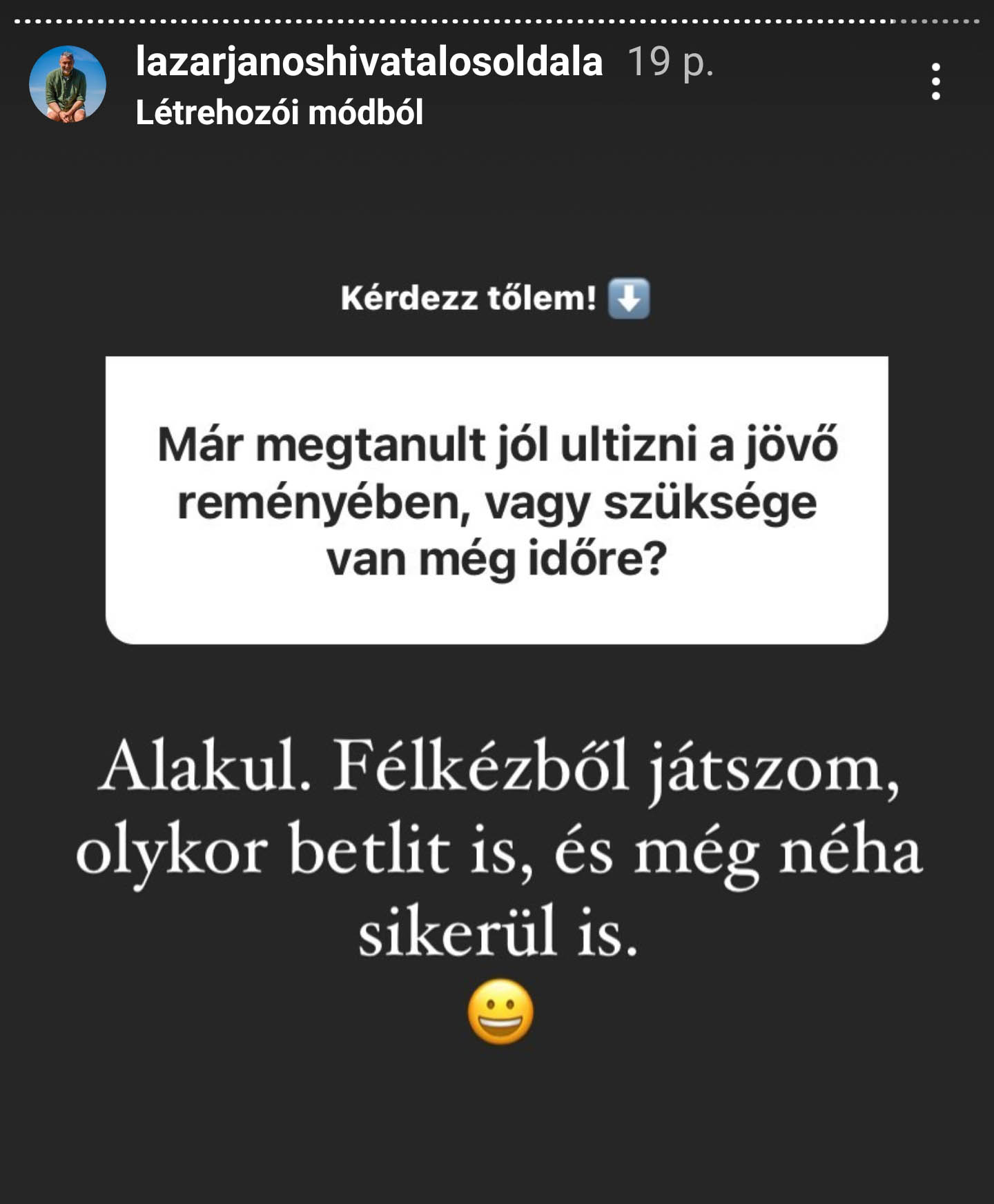 Instagram storyban válaszolt kérdésekre Lázár János 28