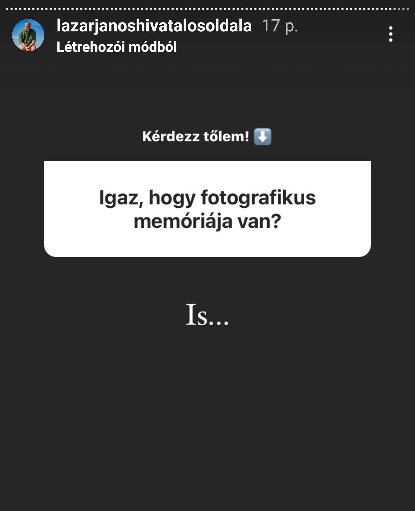 Instagram storyban válaszolt kérdésekre Lázár János 32