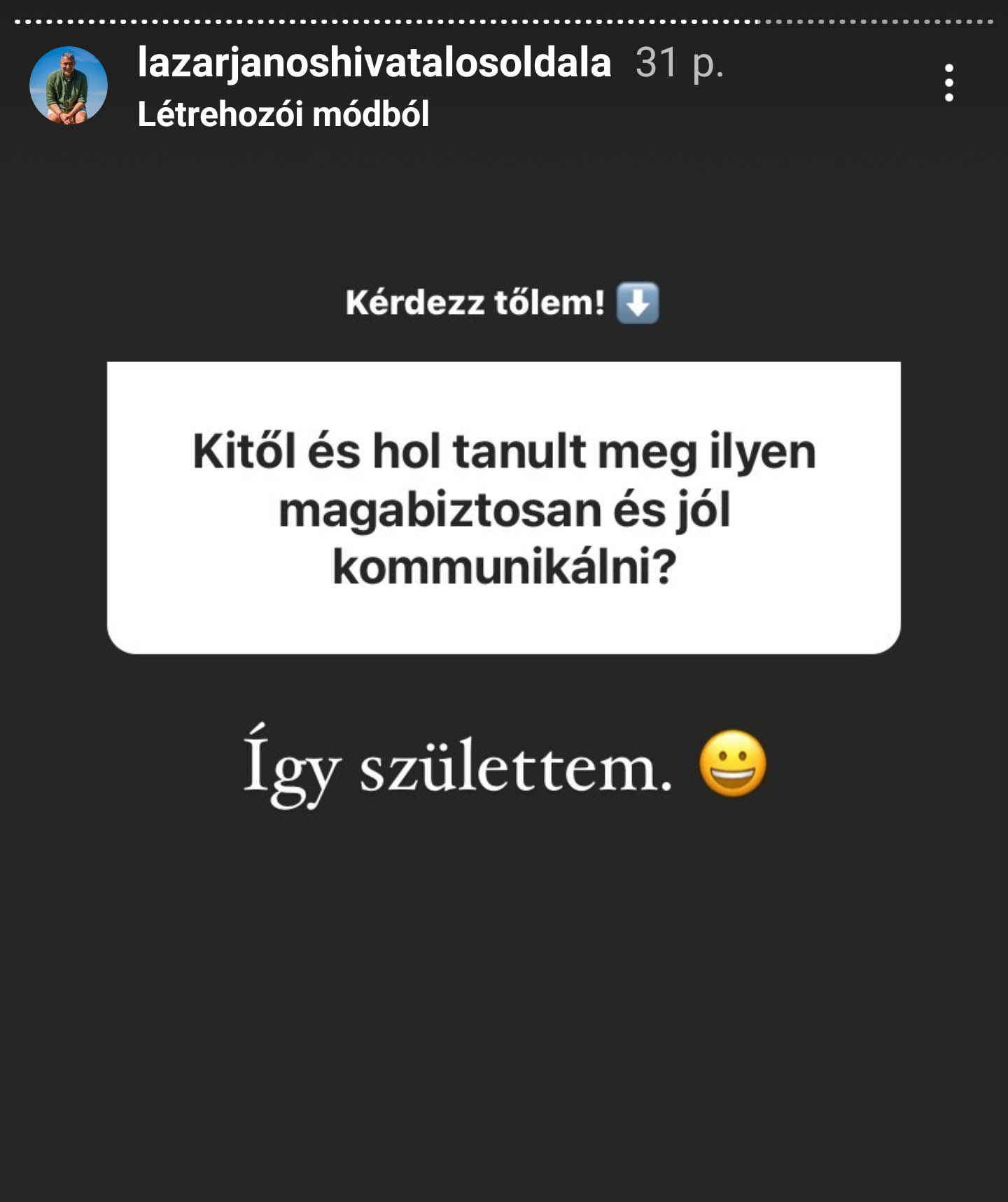 Instagram storyban válaszolt kérdésekre Lázár János 36